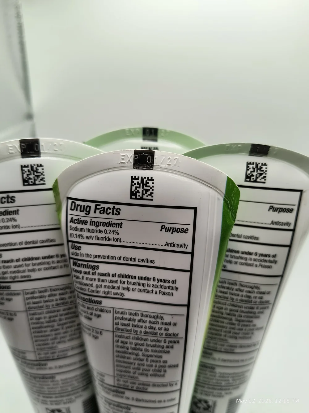 ACT Kids Anticavity Fluoride Toothpaste Wild Watermelon 4.6oz Lot of 4 BB 1/27